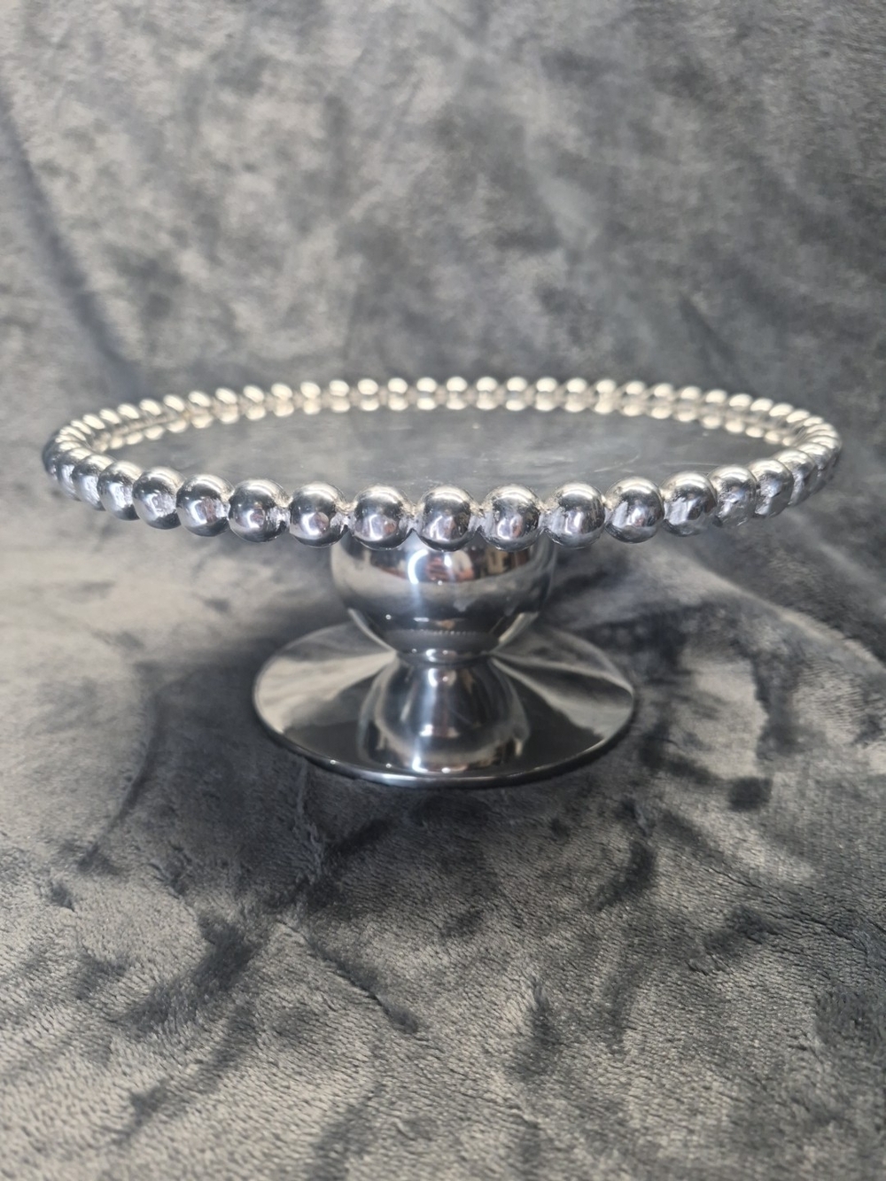 Mariposa Pearled Medium Footed Plate # 2712 Made In MEXICO